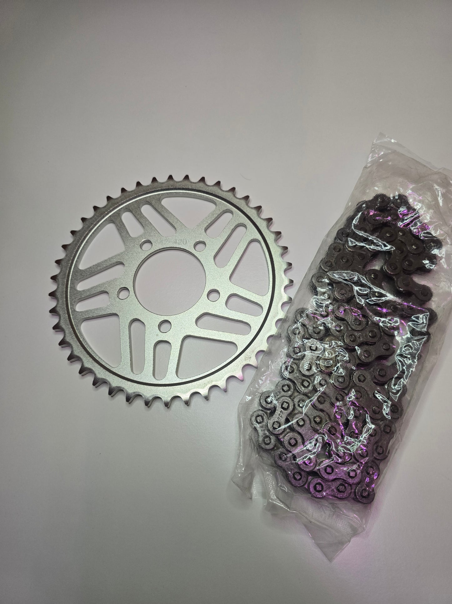 42T Stock Sprocket + Chain